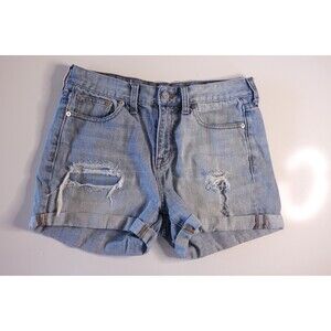 Madewell Distressed Cuffed Jean Shorts Women's Size 27 Boho Beachy